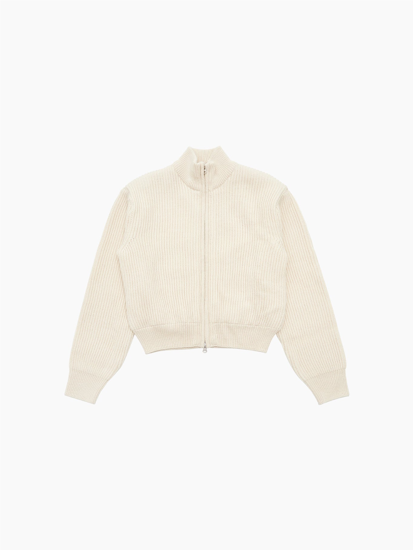 Full Needle Crop Blouson Ecru
