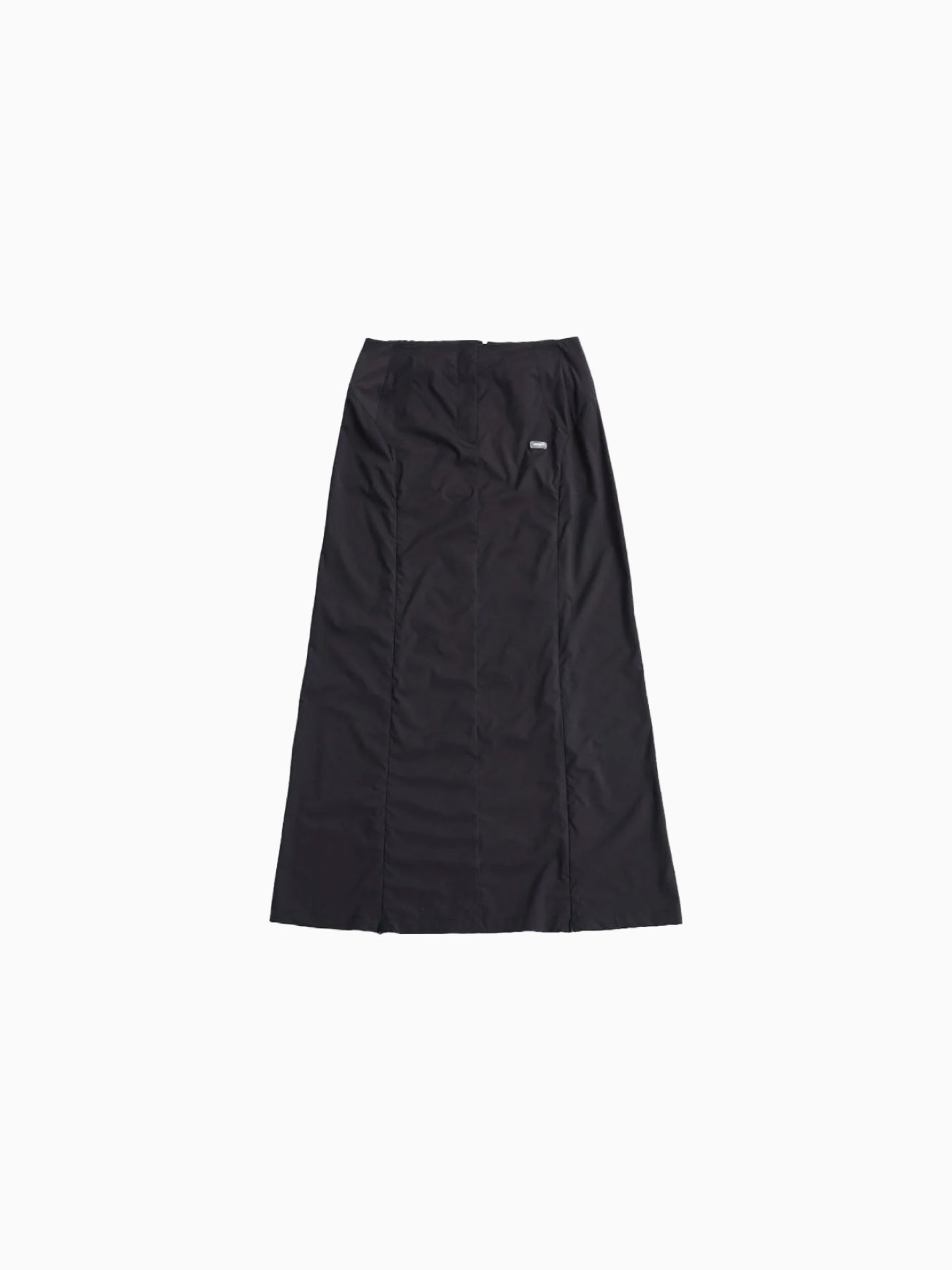 Side Vent Long Skirt Black