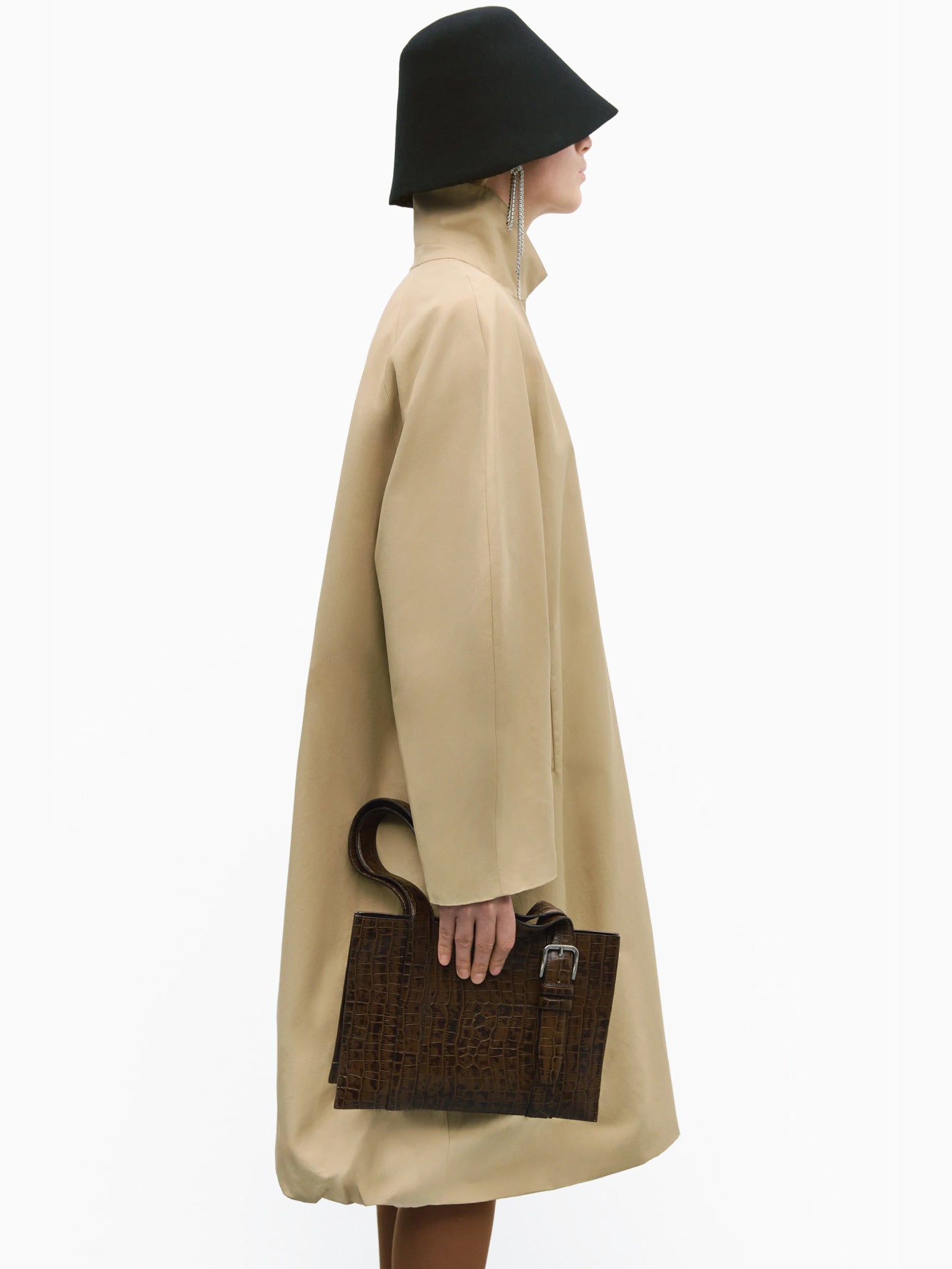 Balloon Trench Coat Camel
