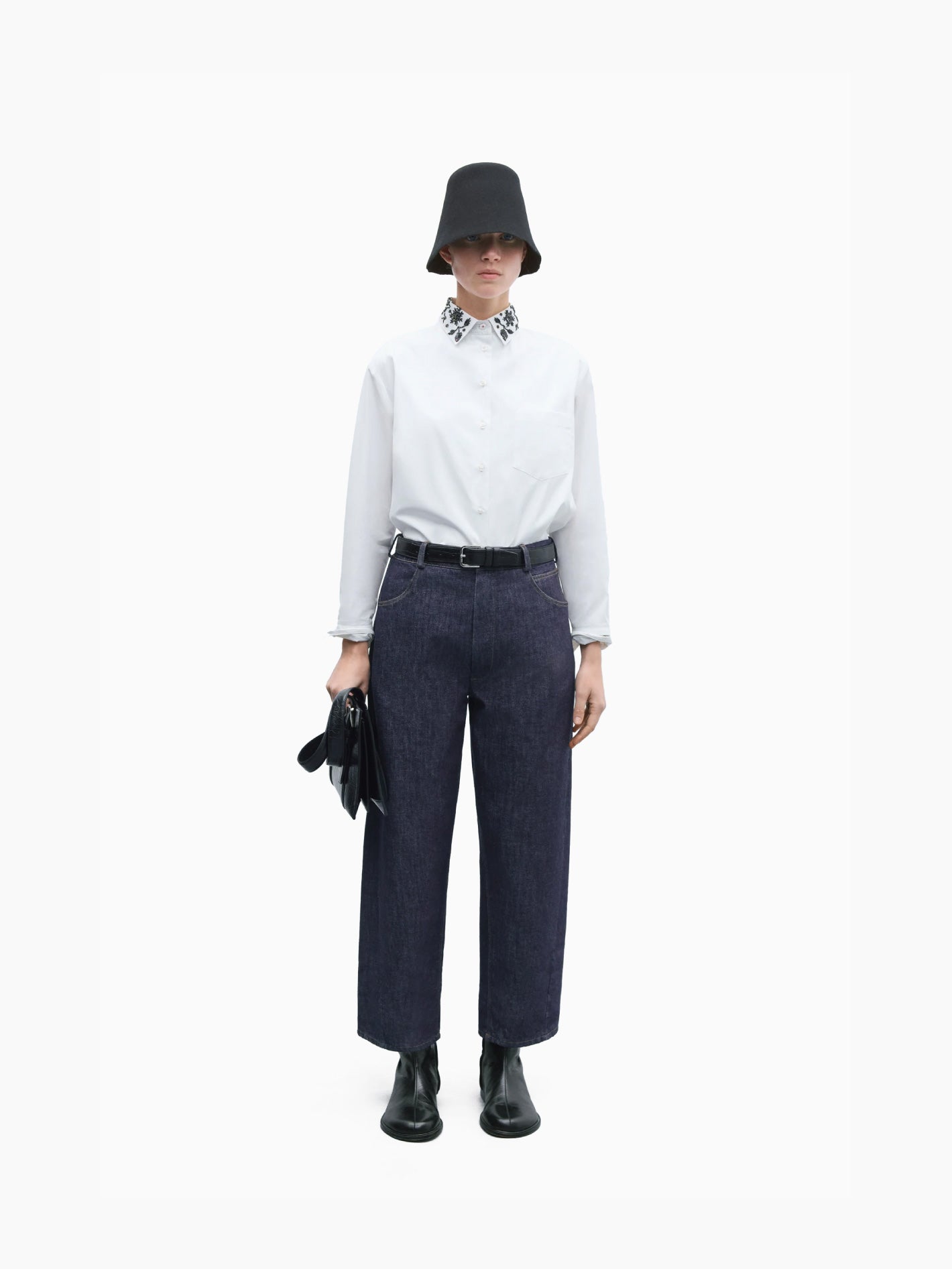 Denim Straight Pants Indigo