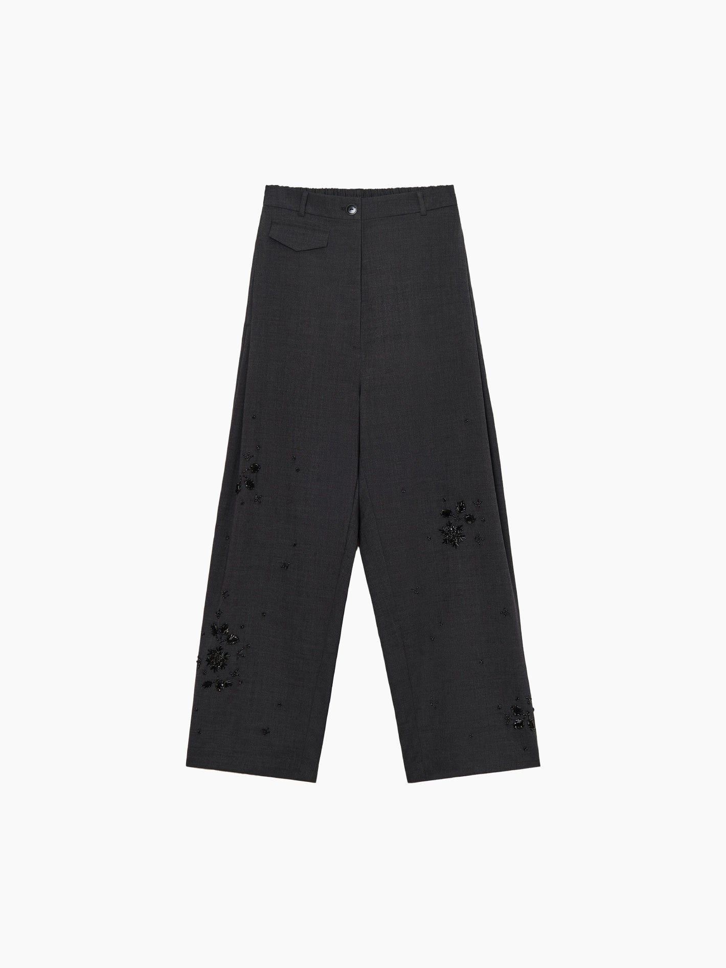 Embellished Tailoring Pants Grey