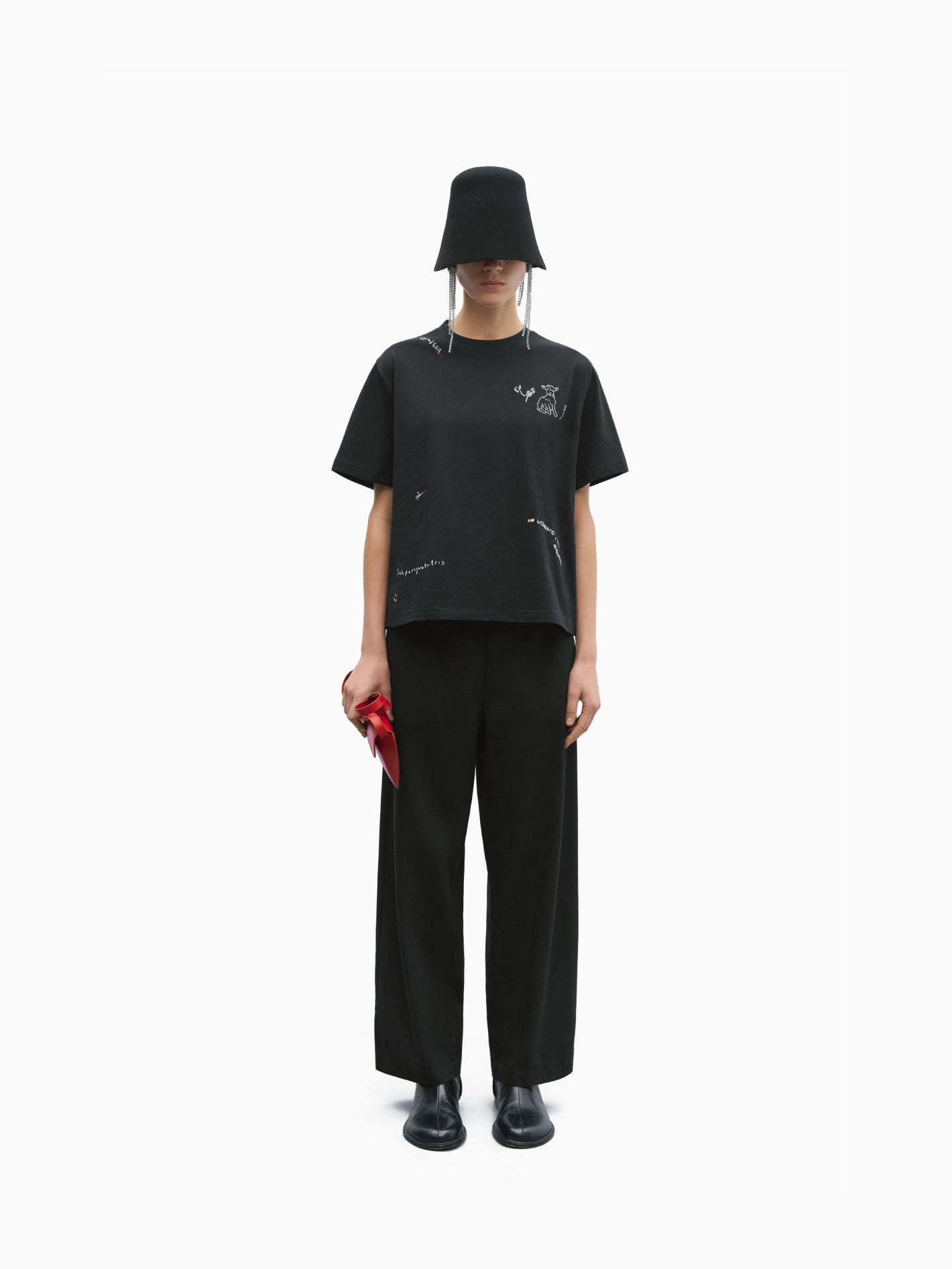 Instante Embroidered T-Shirt Black
