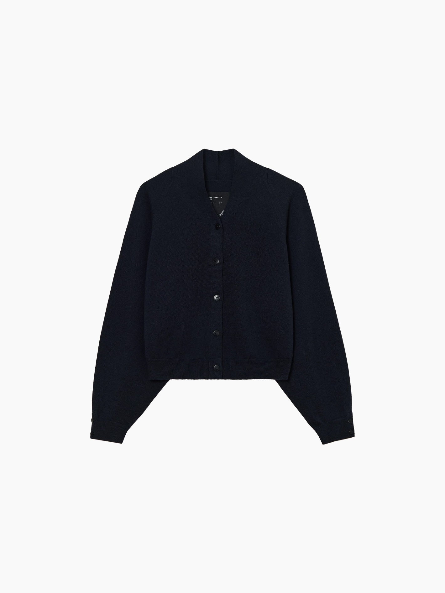 Merino Wool Cardigan Navy