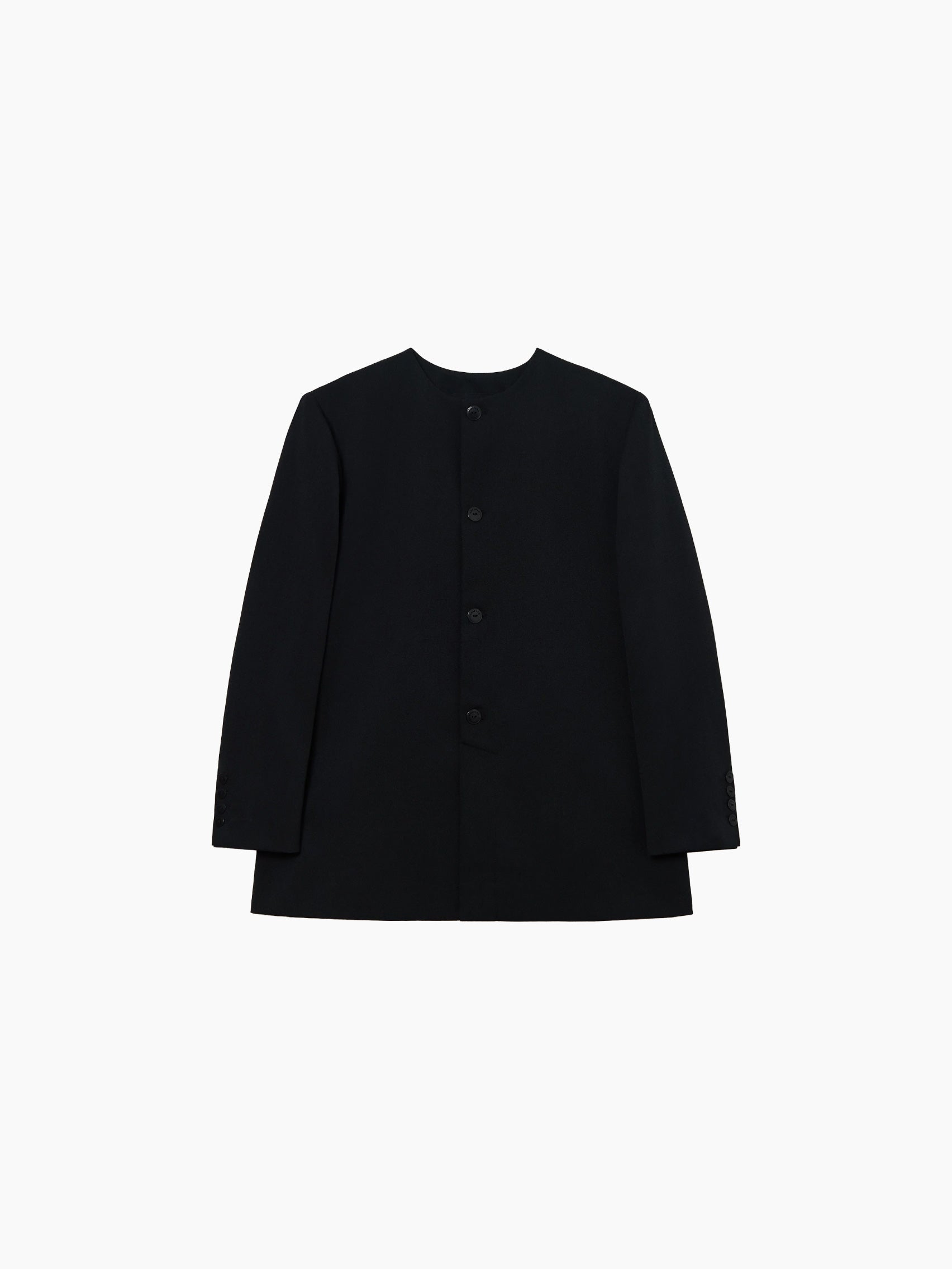 Round-Neck Blazer Black