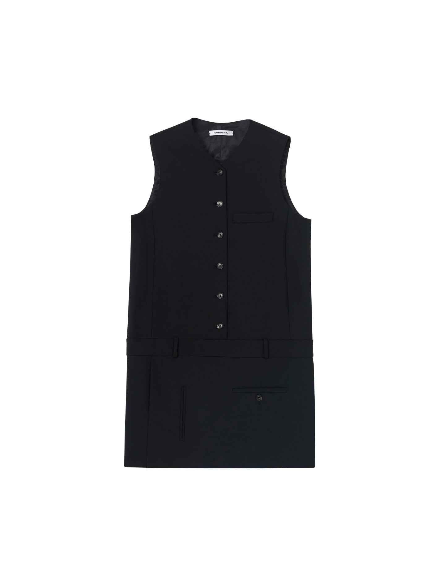 Tailored Mini Dress Black