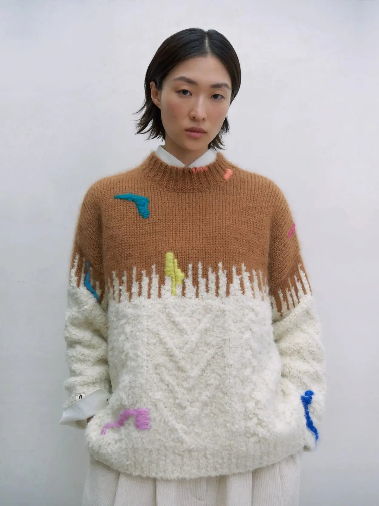 Mohair Embroidered Sweater Cordera