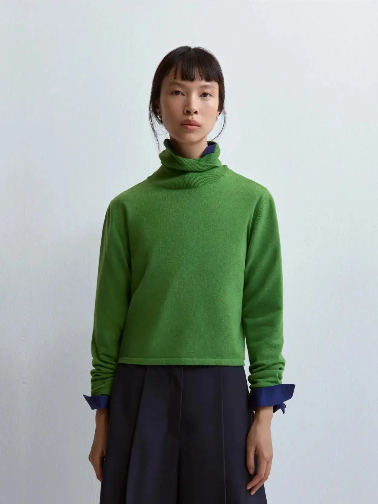 Merino Wool Turtleneck Sweater Herba Cordera