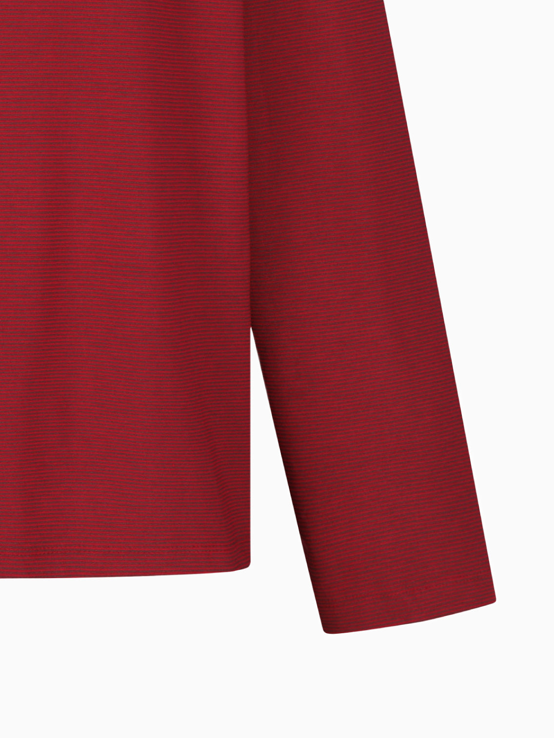 Stripe Boat Neck Long Sleeve Red