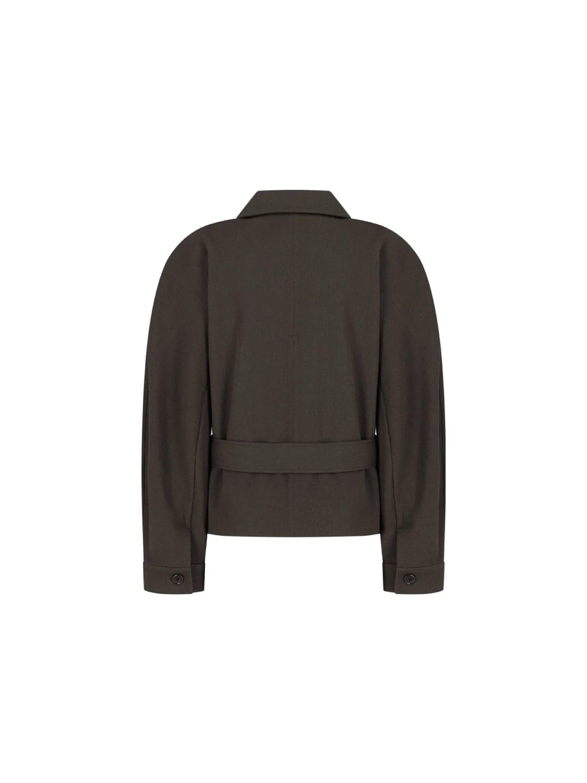 Belted Wool Jacket Brown