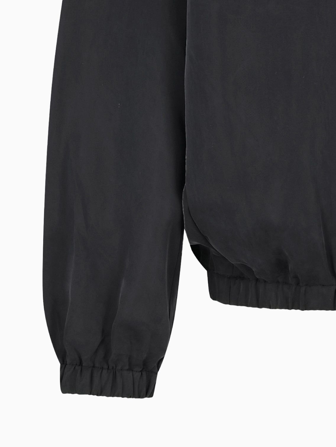 Cupro Hood Zip Up Jumper Black