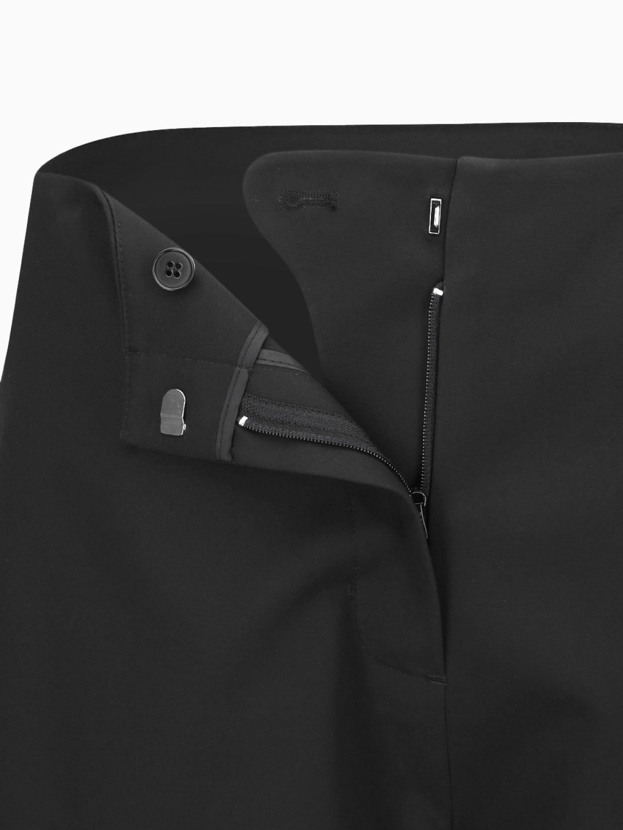 Curved Capri Pants Black