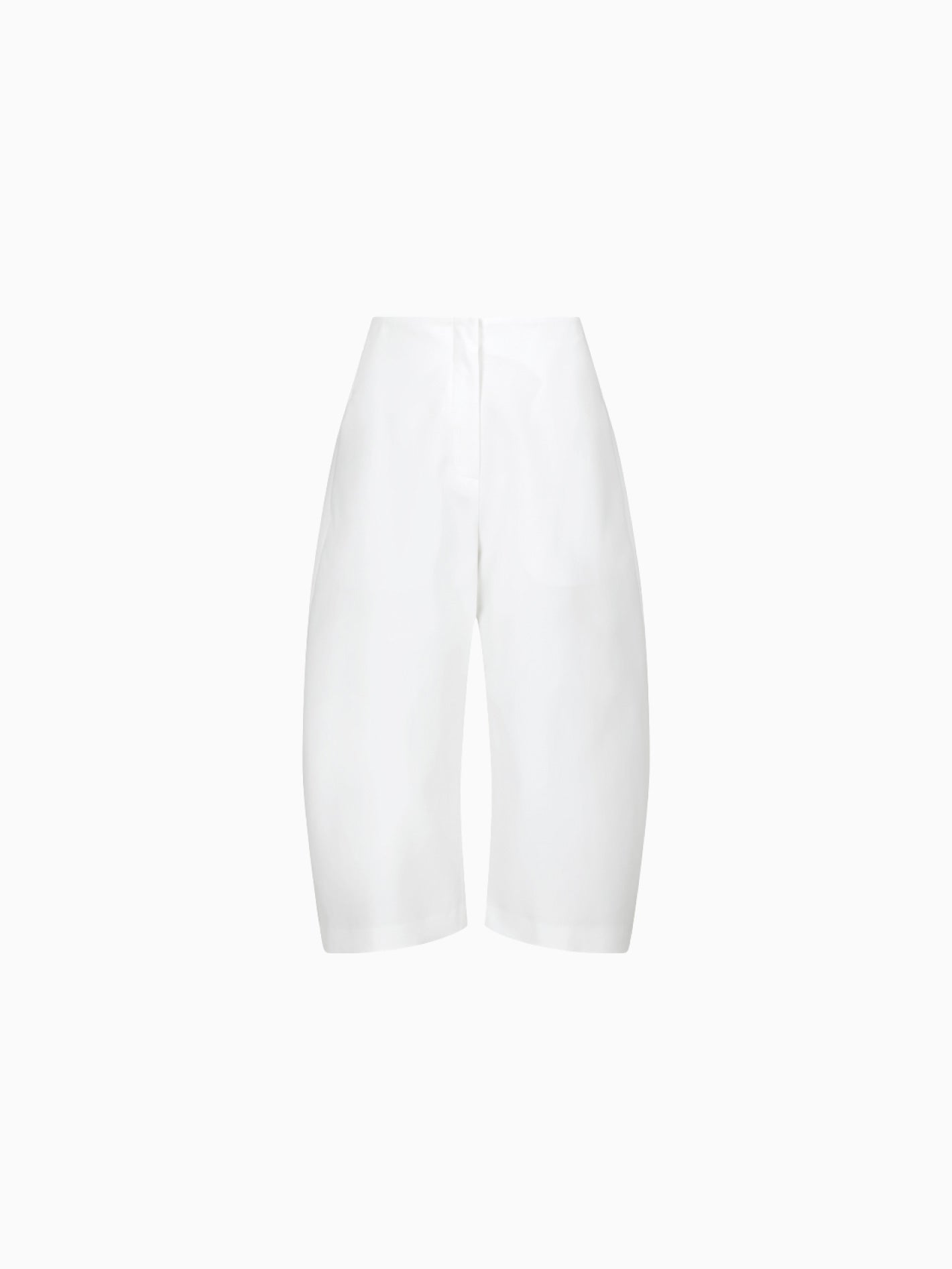 Curved Capri Pants White