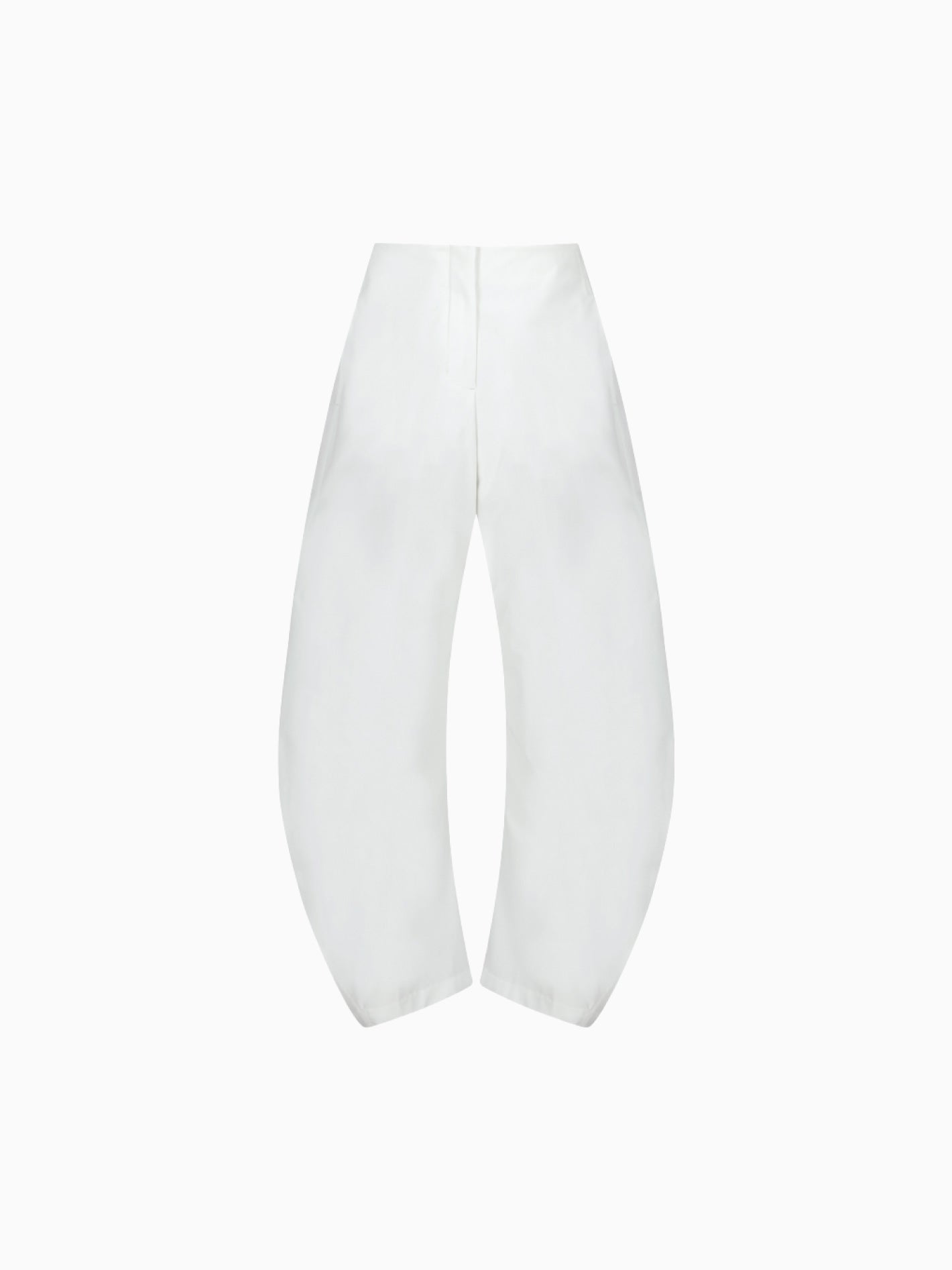 Curved Silhouette Pants White