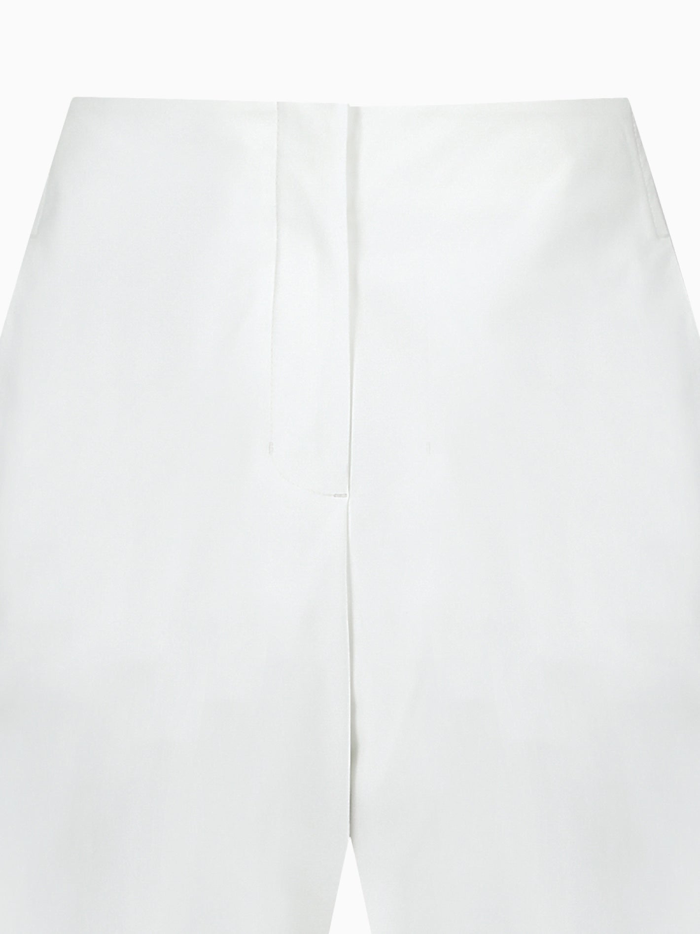 Curved Silhouette Pants White