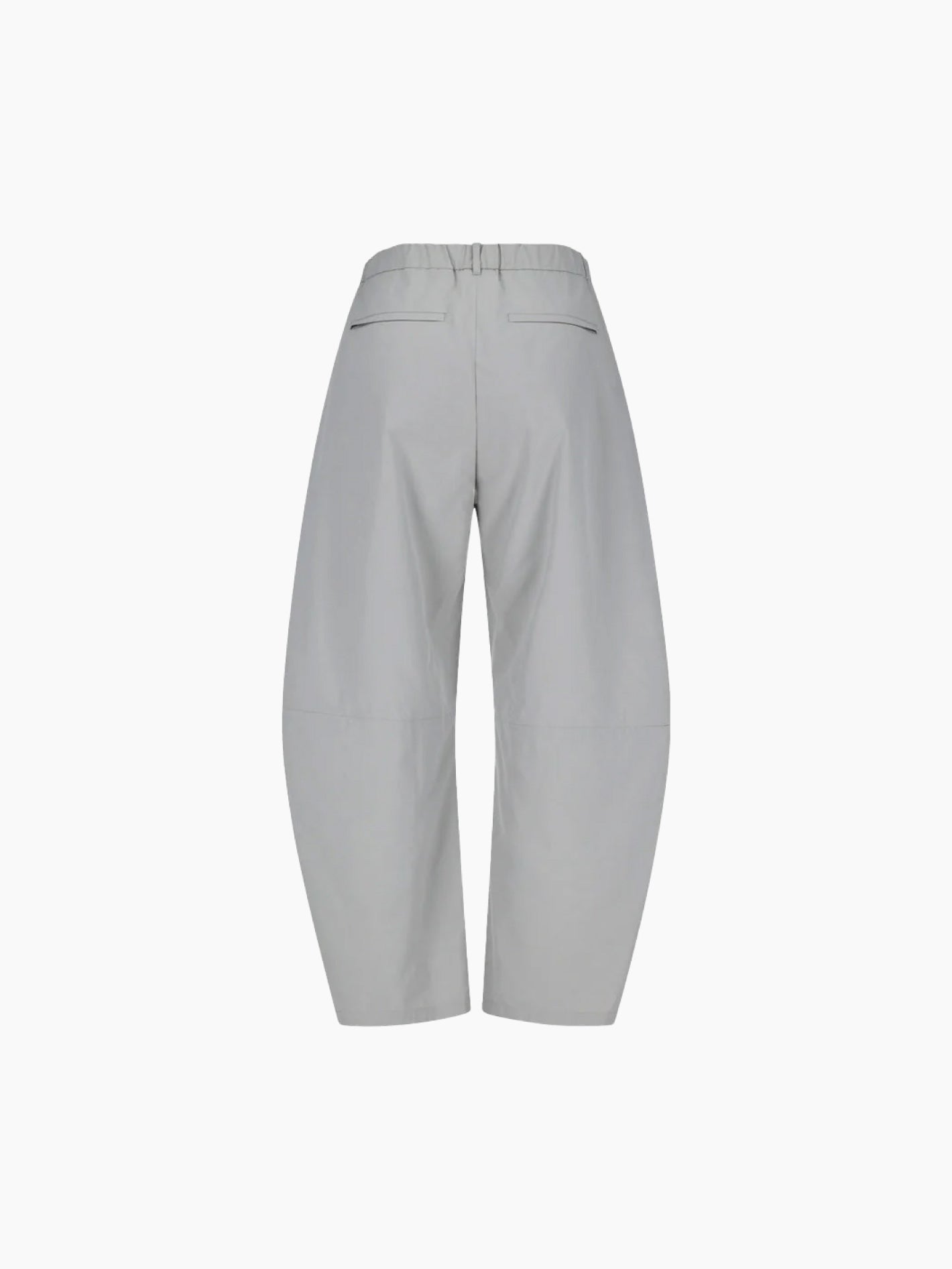 Curved Zip Banding Pants Grey