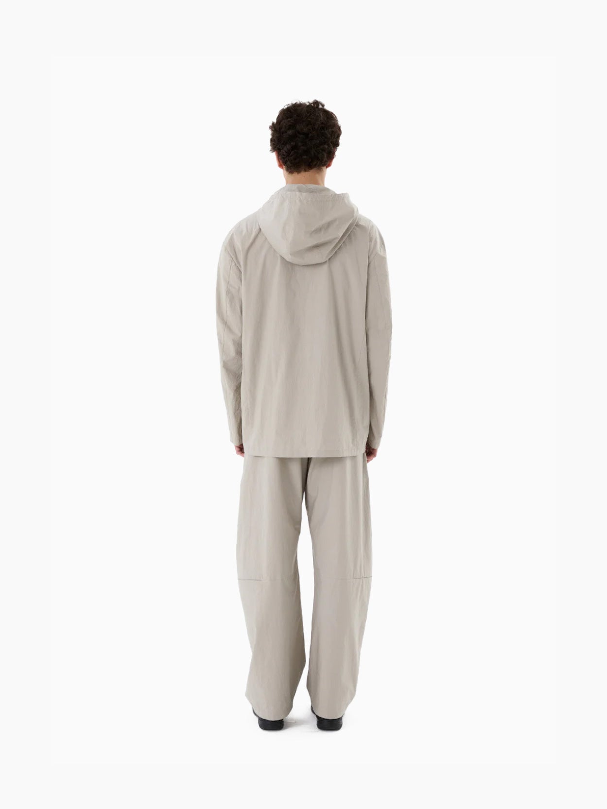 Curved Zip Banding Pants Grey