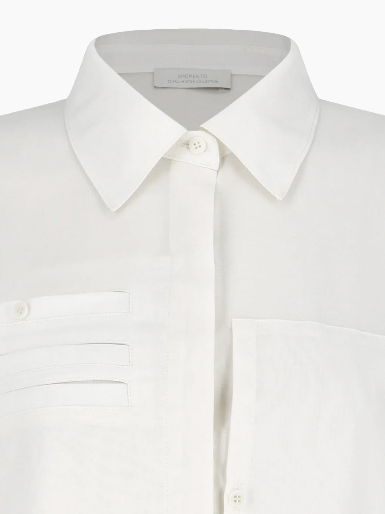 Drawer Pocket Crop Shirt Ivory