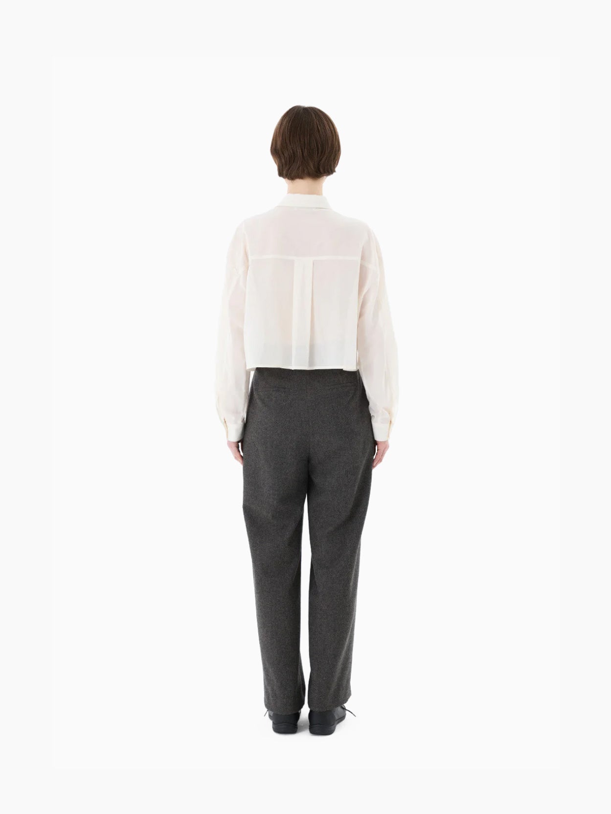 Drawer Pocket Crop Shirt Ivory