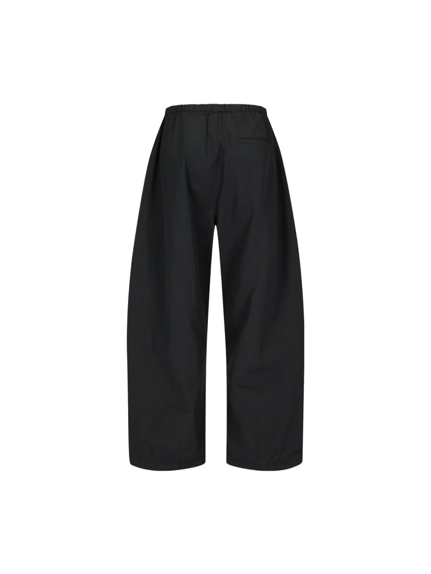Drawstring Wide Fatigue Pants Black