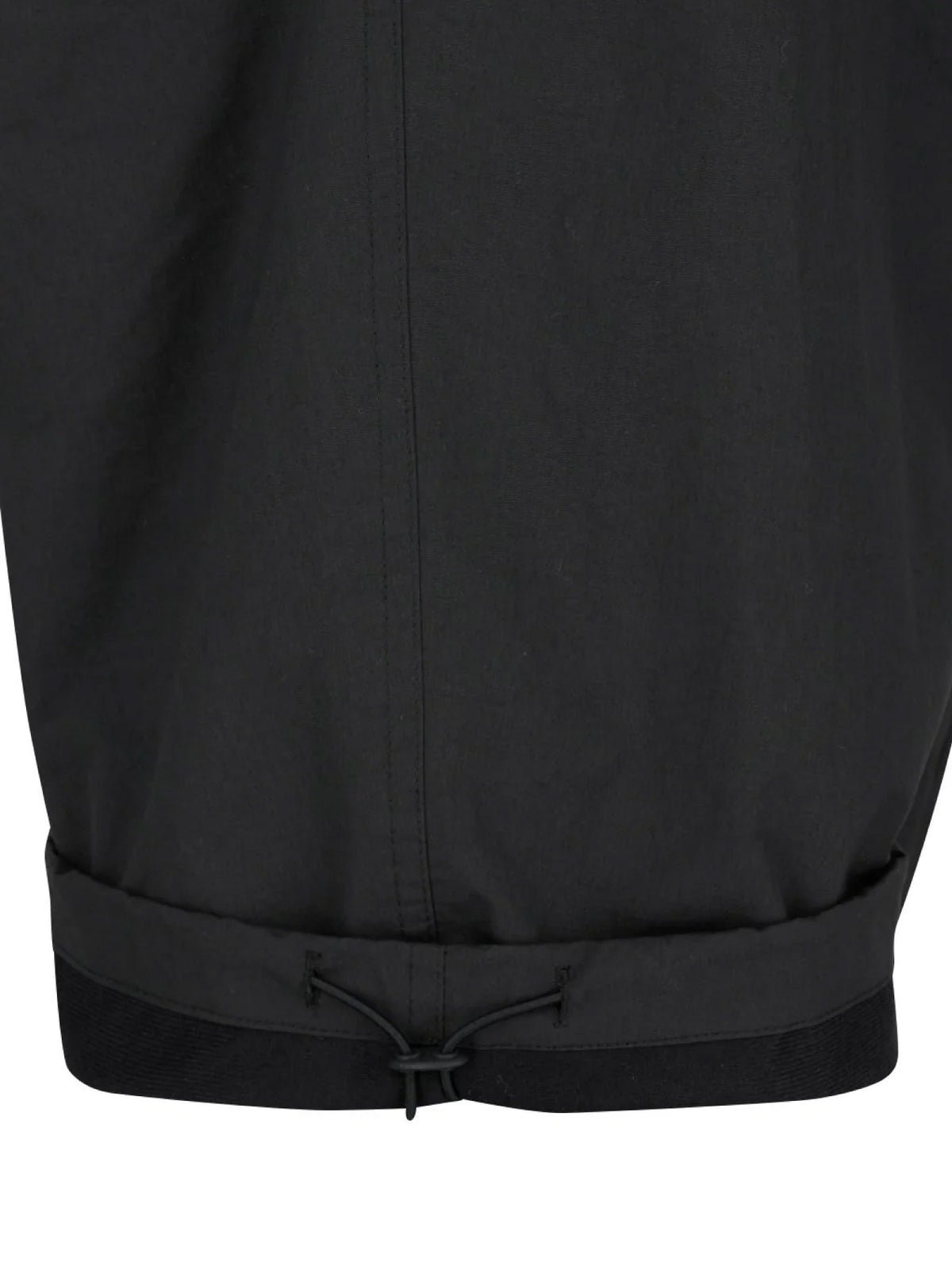 Drawstring Wide Fatigue Pants Black