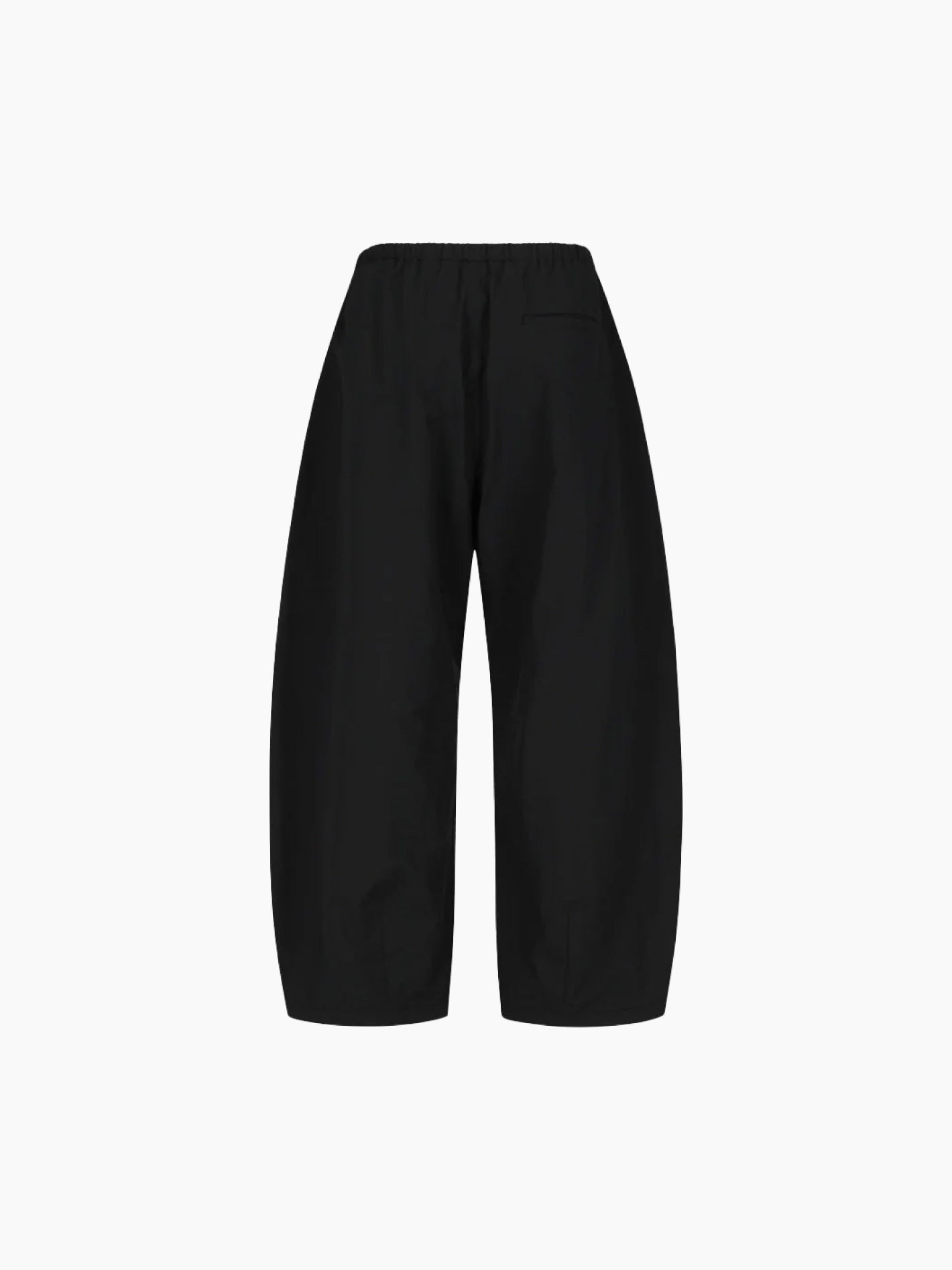 Drawstring Wide Fatigue Pants Black