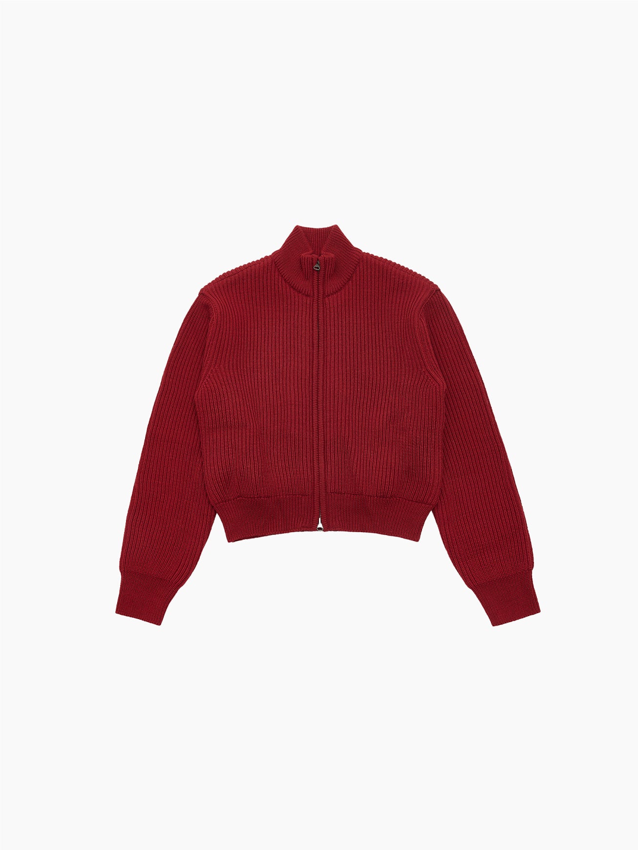 Full Needle Crop Blouson Red