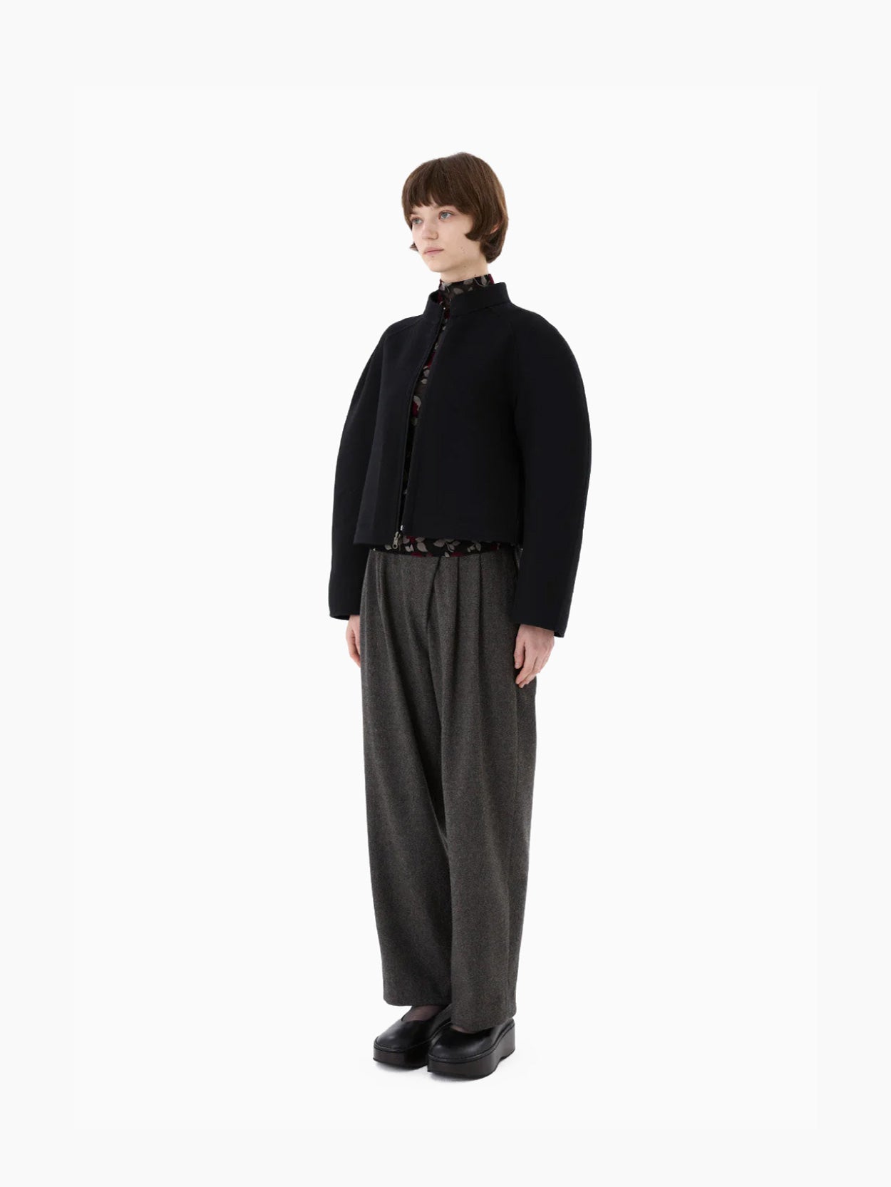 Handmade Raglan Crop Jacket Black