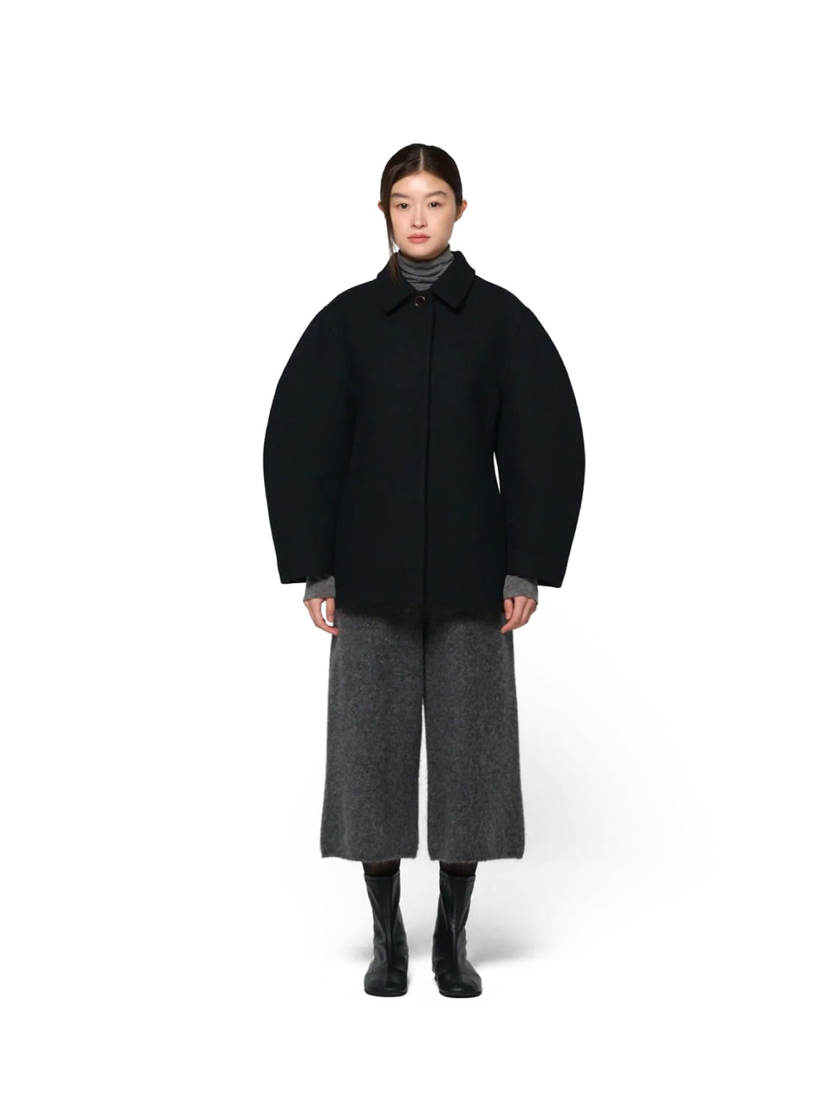 Hourglass Half Coat Black