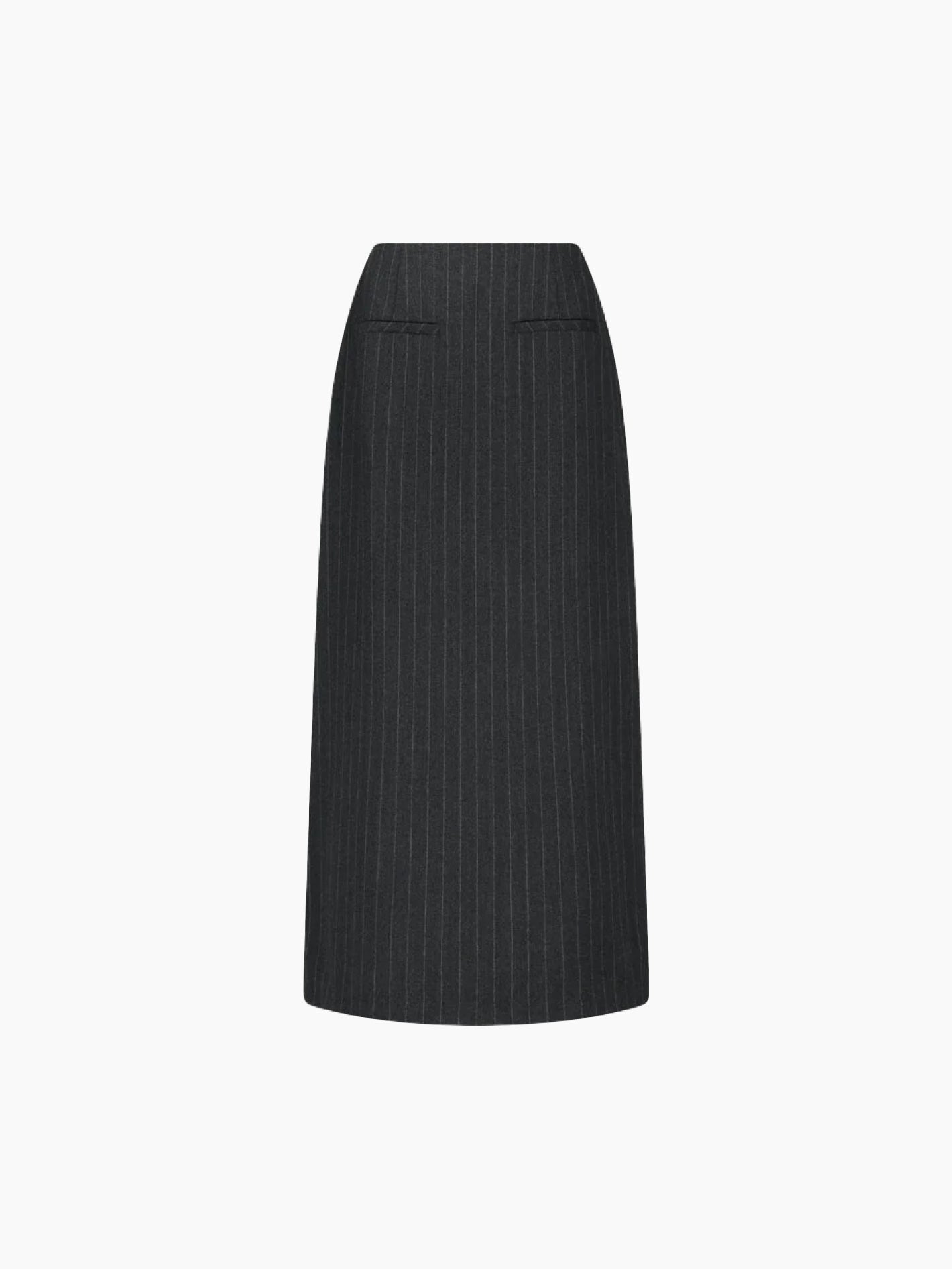 Wool Maxi Long Skirt Stripe
