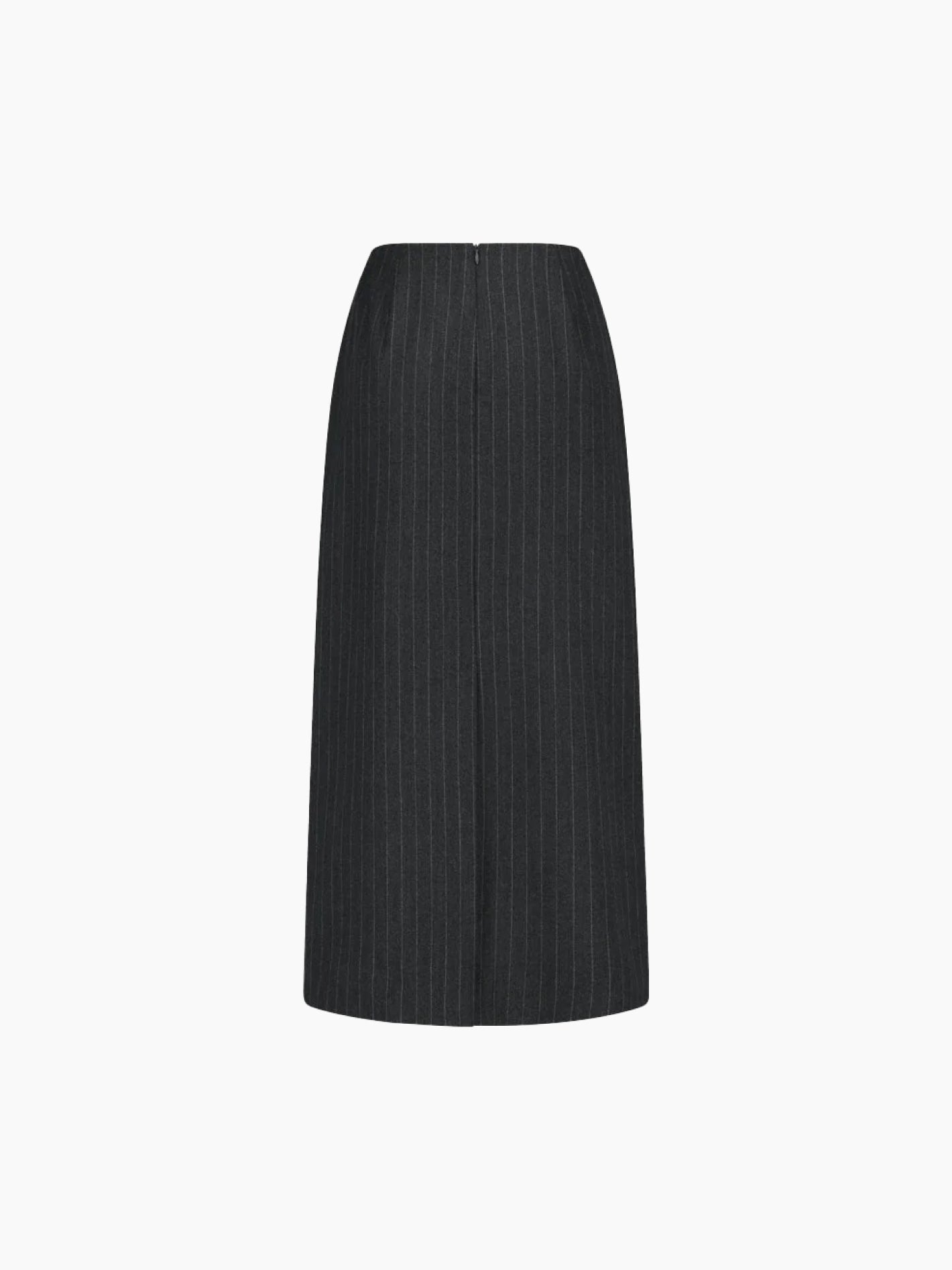 Wool Maxi Long Skirt Stripe