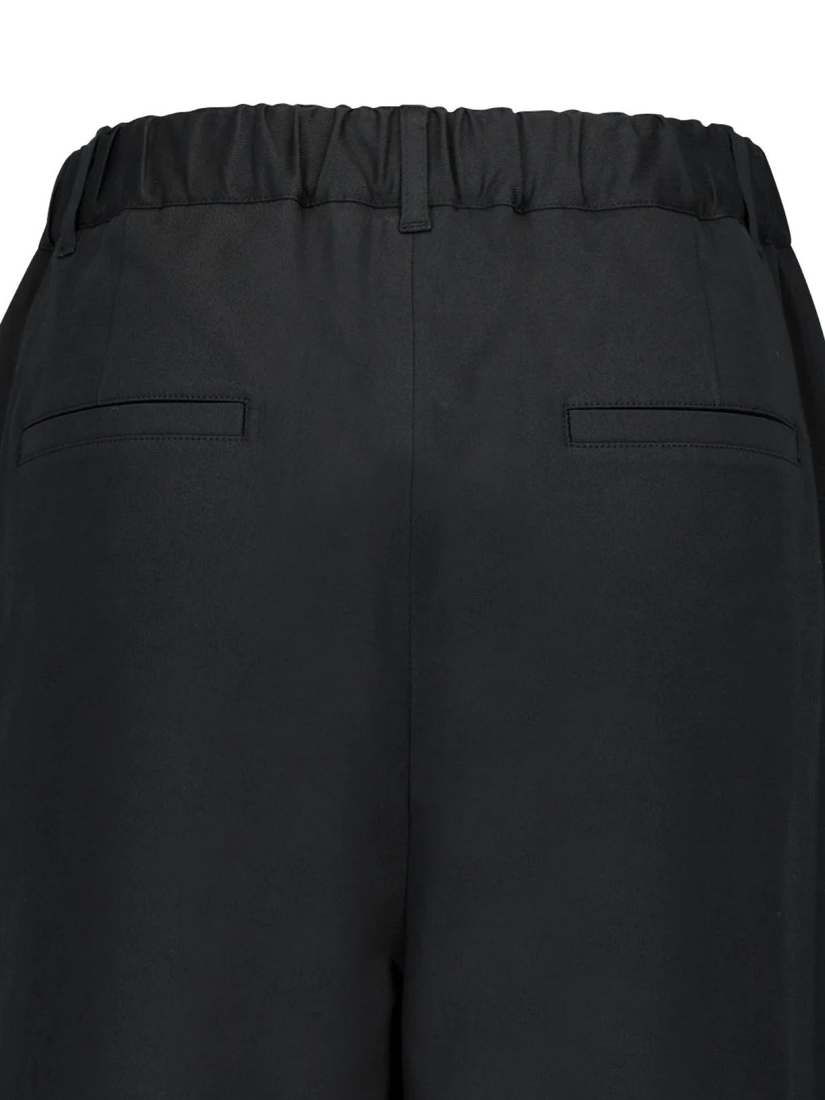 Two Tuck Wide Banding Pants Black