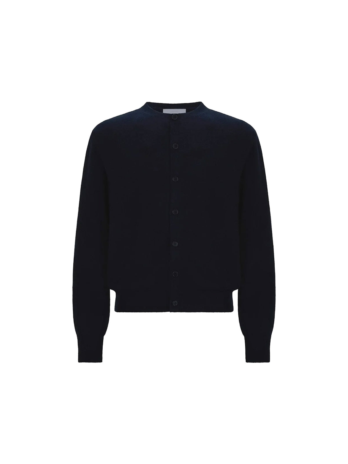 Men's Cashmere Crewneck Cardigan Navy