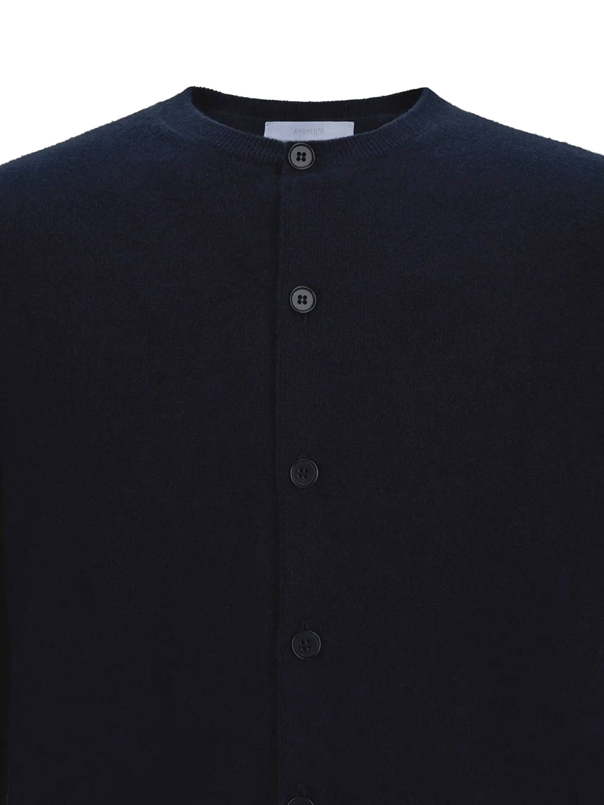 Men's Cashmere Crewneck Cardigan Navy