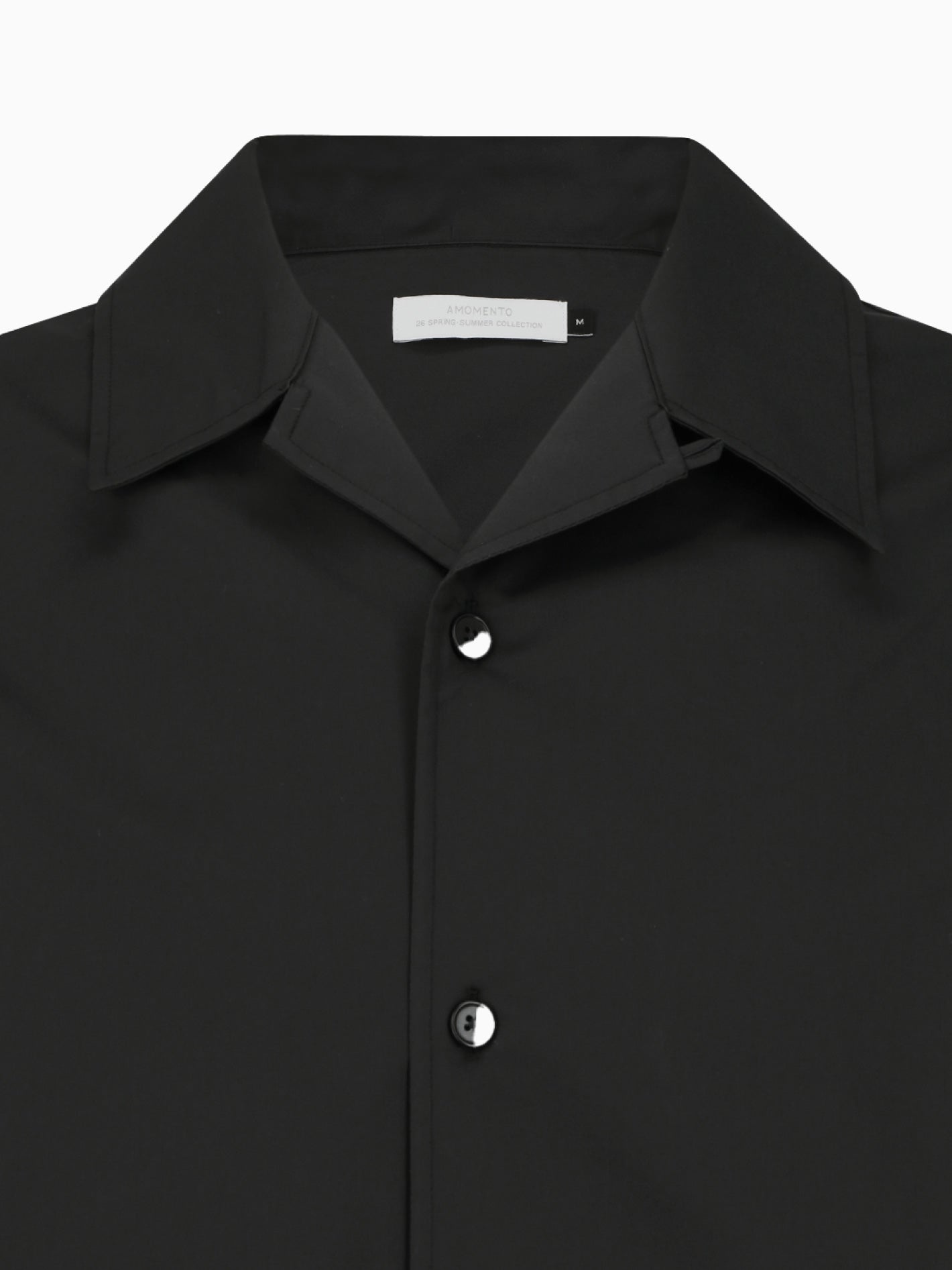 Open Collar Shirt Black