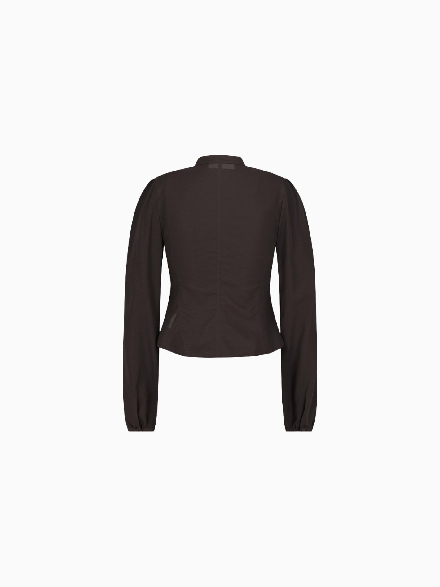 Pintuck Slim Shirt Brown