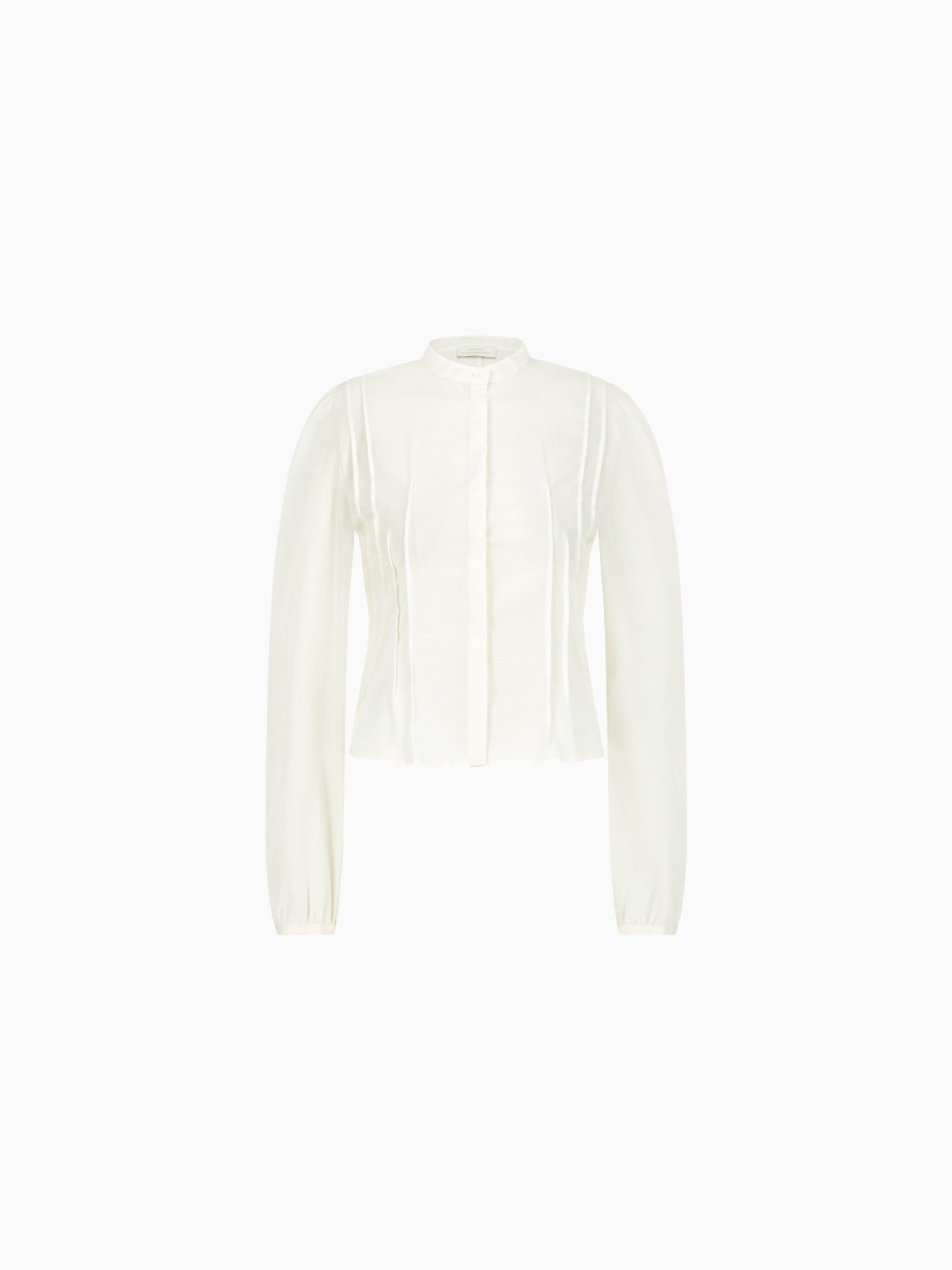 Pintuck Slim Shirt Ivory
