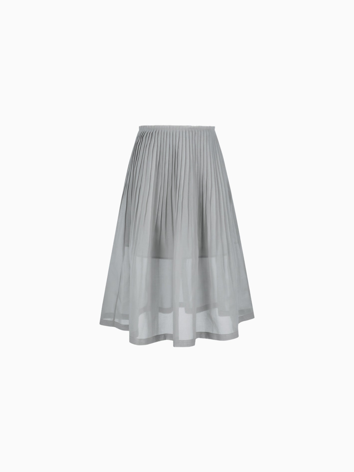 Pleated Midi Skirt Grey