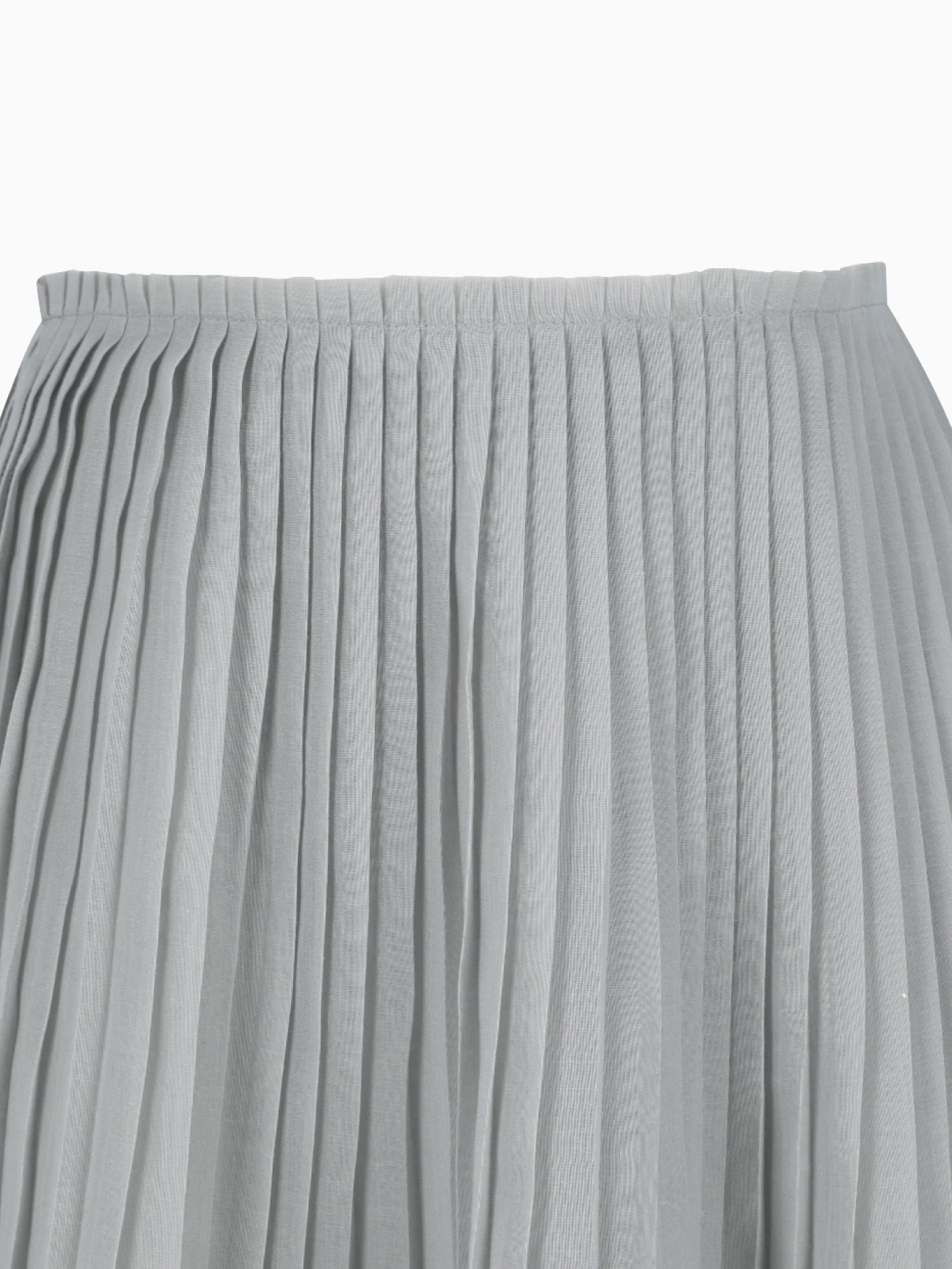 Pleated Midi Skirt Grey