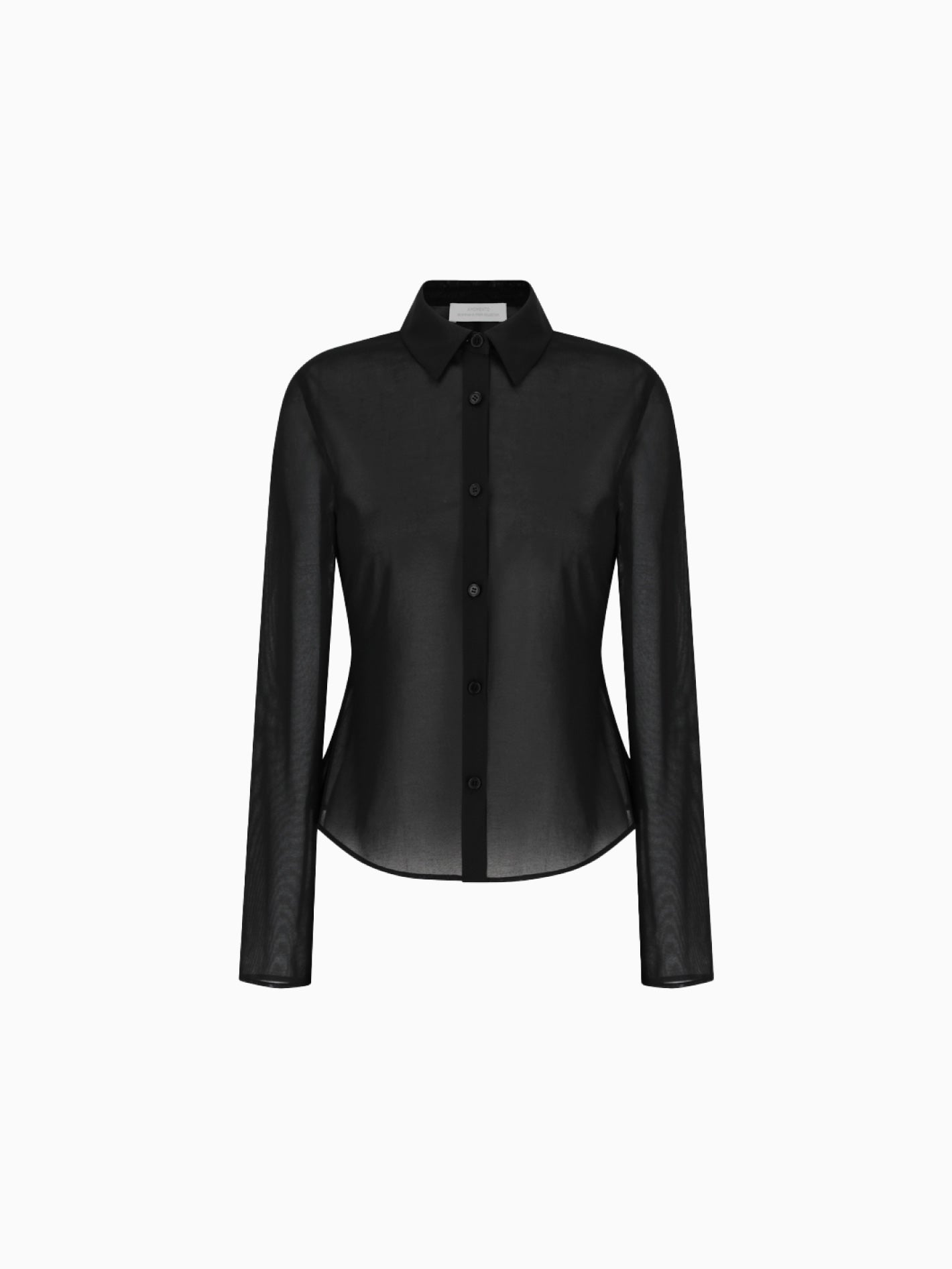 Sheer Slim Shirt Black