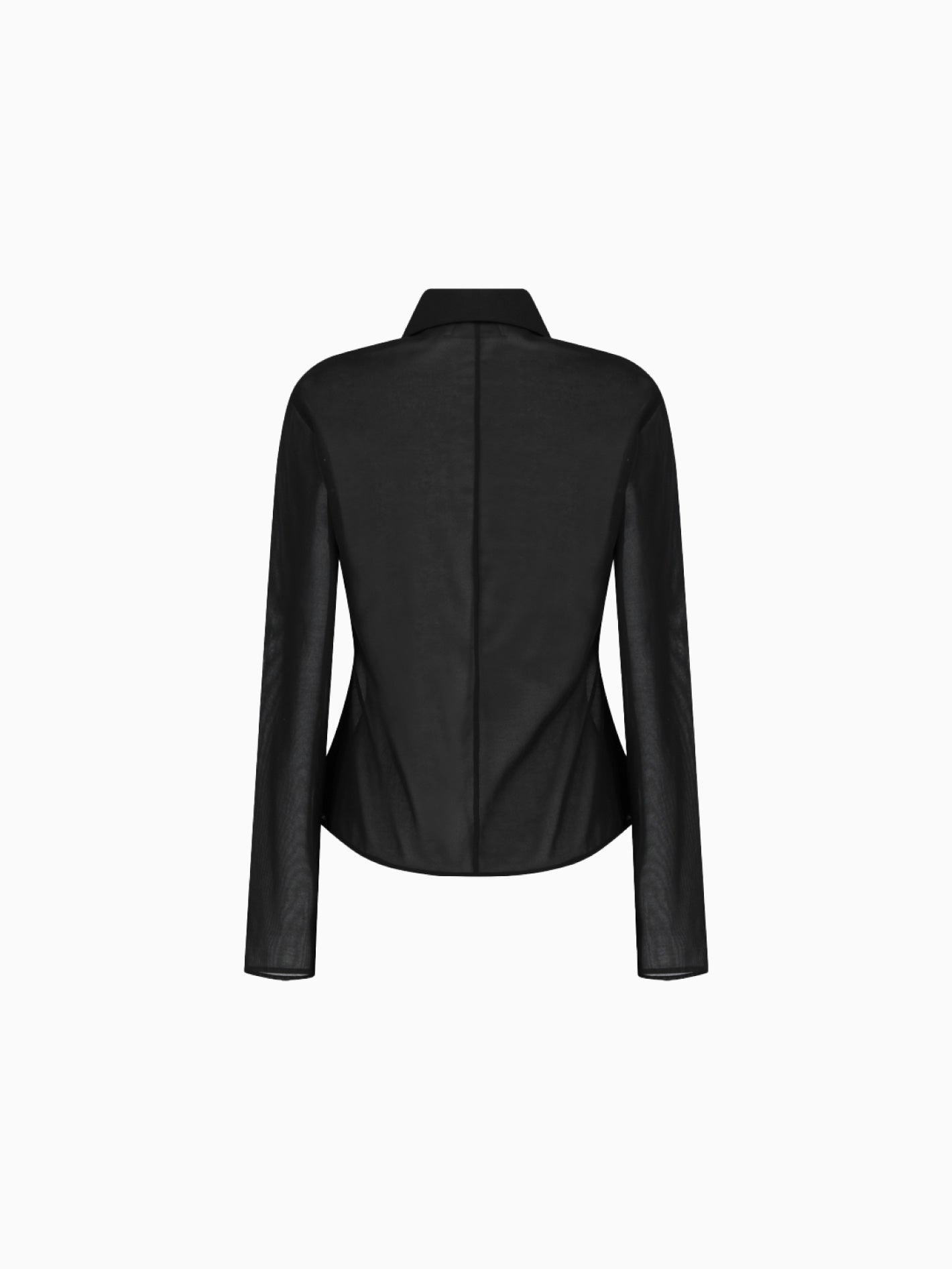 Sheer Slim Shirt Black