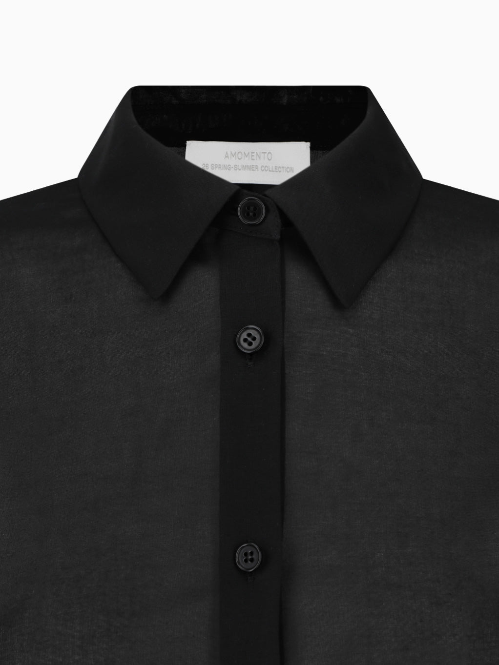 Sheer Slim Shirt Black