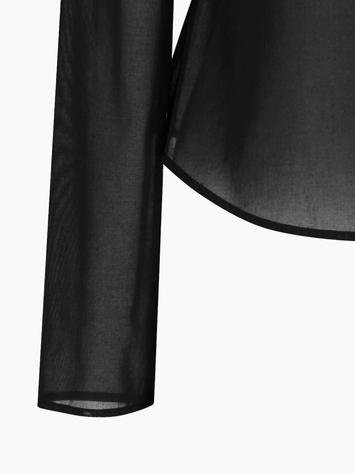 Sheer Slim Shirt Black