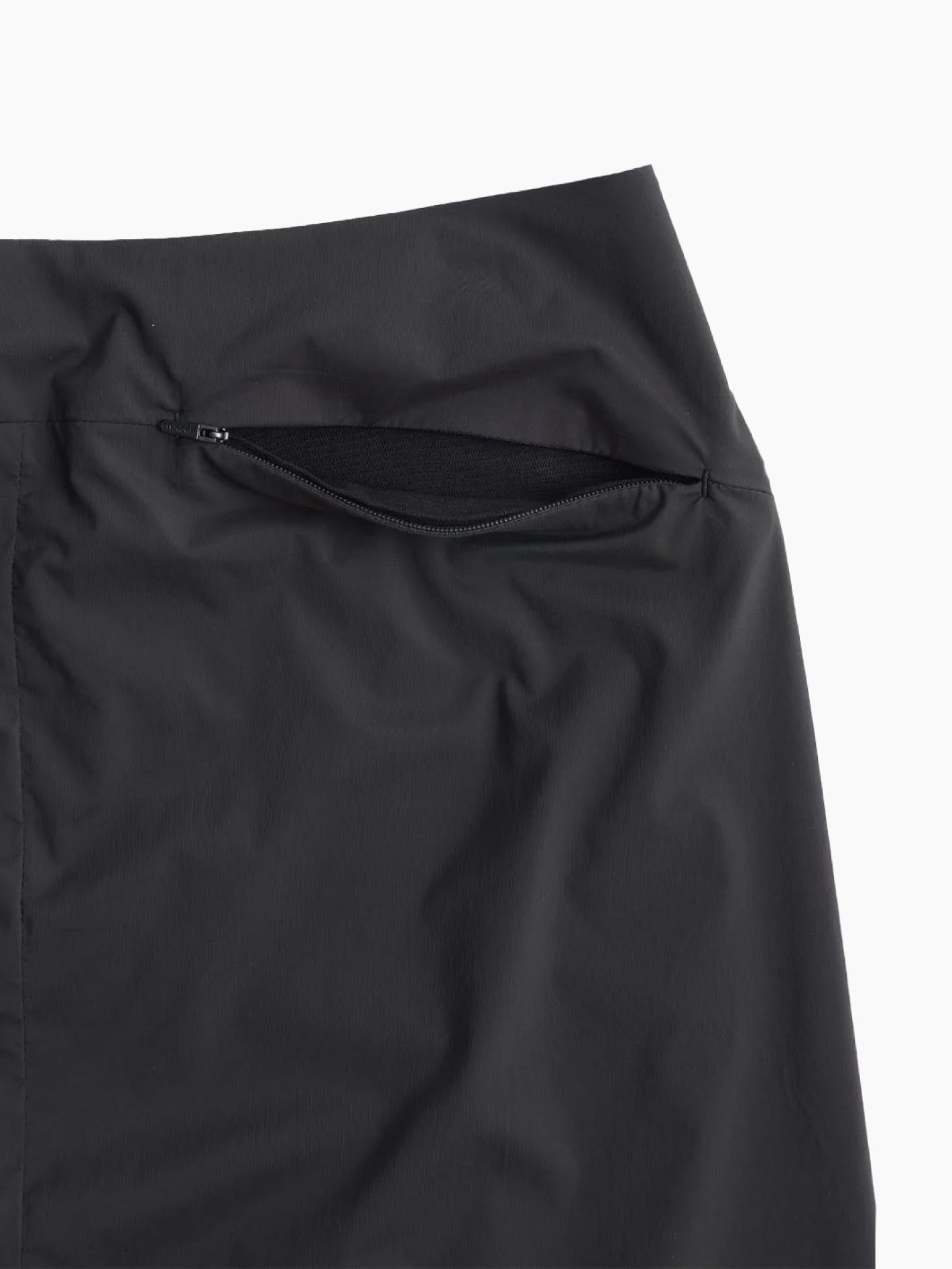 Side Vent Long Skirt Black