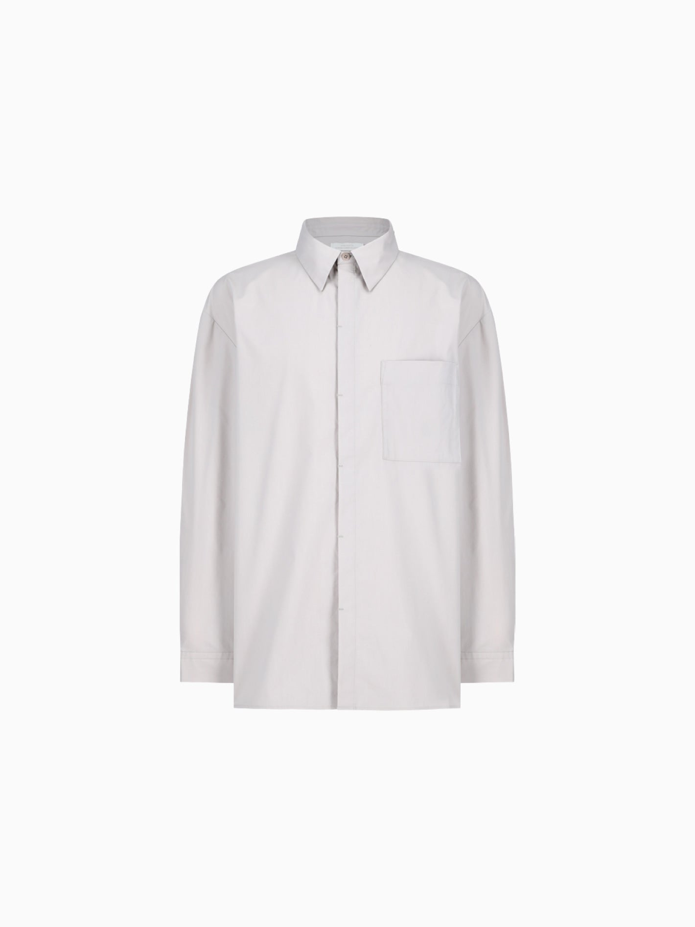 Square Pocket Oversized Shirt Beige