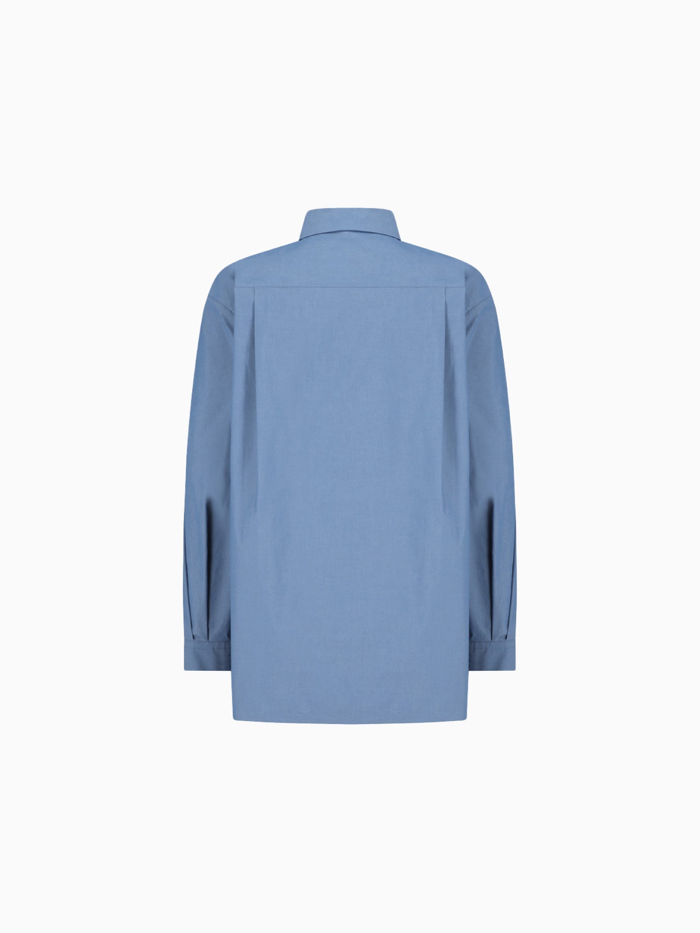 Square Pocket Oversized Shirt Blue