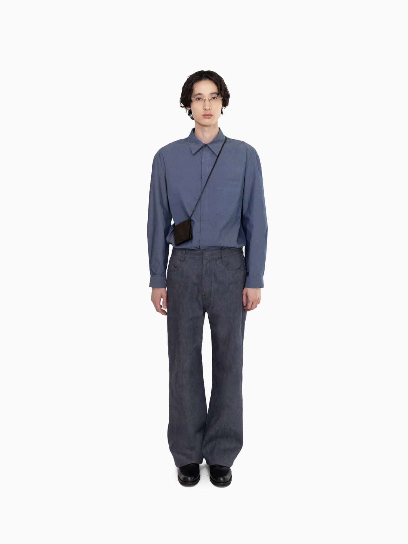 Square Pocket Oversized Shirt Indigo