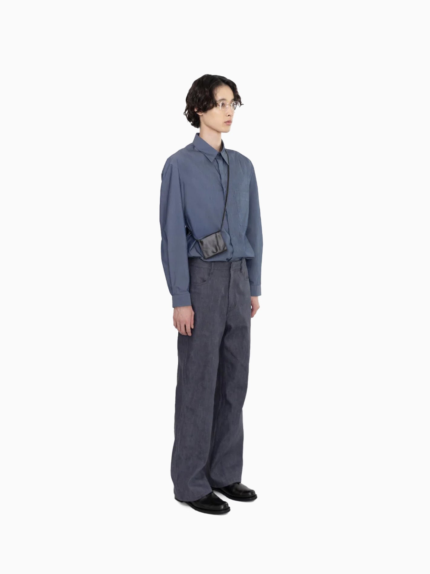 Square Pocket Oversized Shirt Indigo
