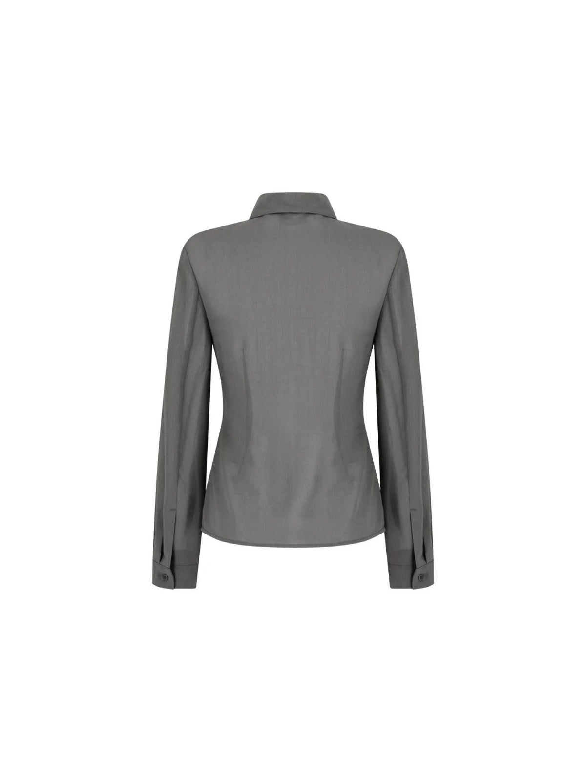 Sheer Cotton Scarf Top Grey