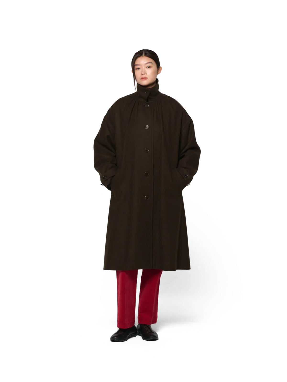 Shirring Coat Brown