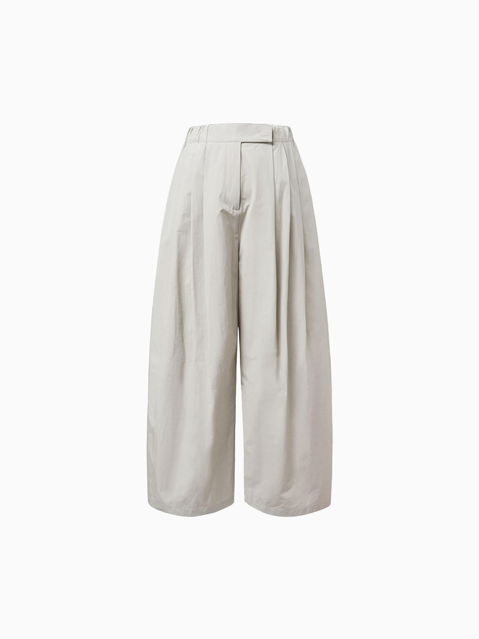 Three Tuck Banding Pants Grey